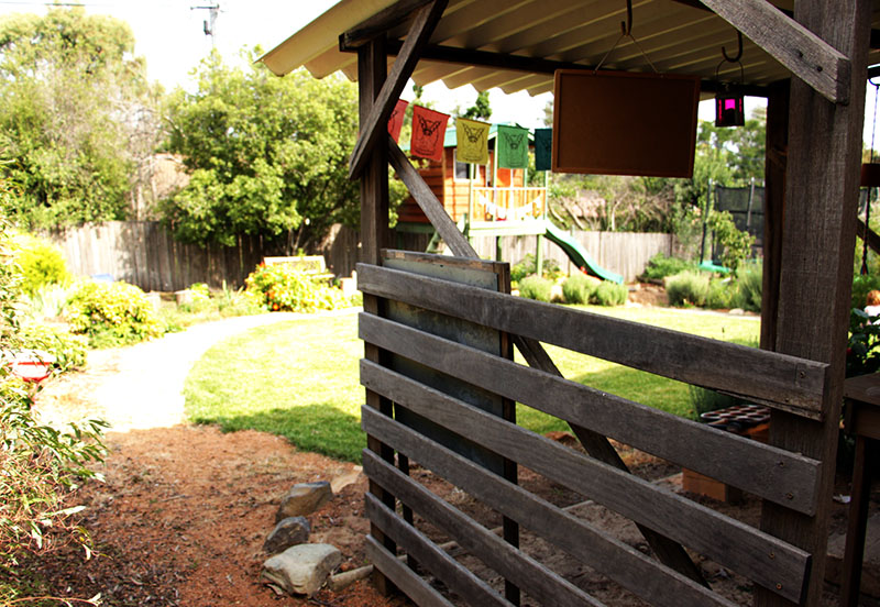 side of the mud kitchen